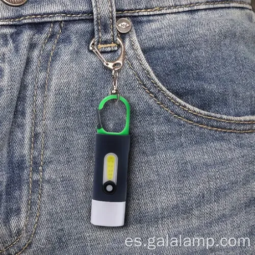 Mini linterna recargable con fatídica blanca brillante